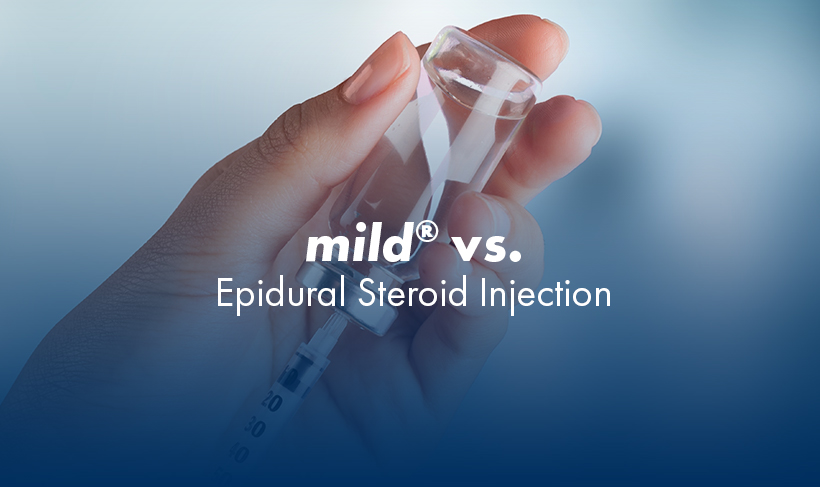 Graphic - Patient - mild® vs. Epidural Steroid Injection for back pain