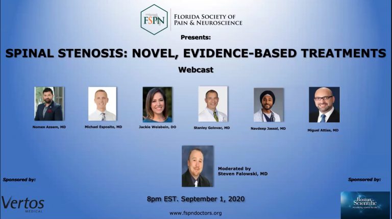 Webinar - FSPN Spinal Stenosis: Novel, Evidence-Based Treatments Webinar