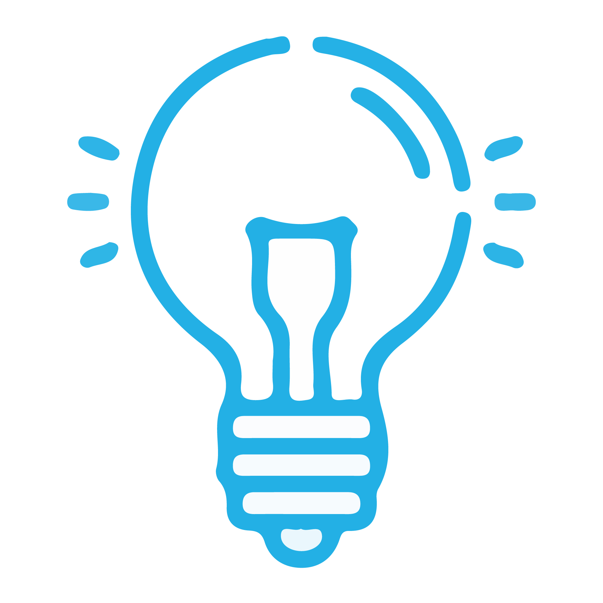 Light bulb illustration icon