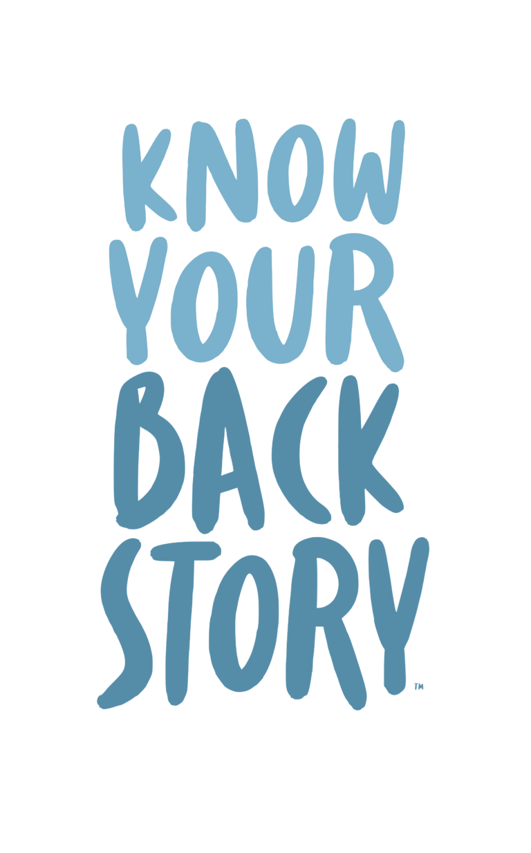 "Know Your Back Story" logo - no circle