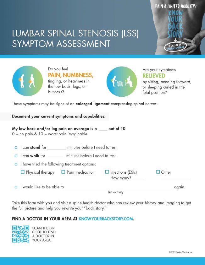 Lumbar Spinal Stenosis Move More Questionnaire