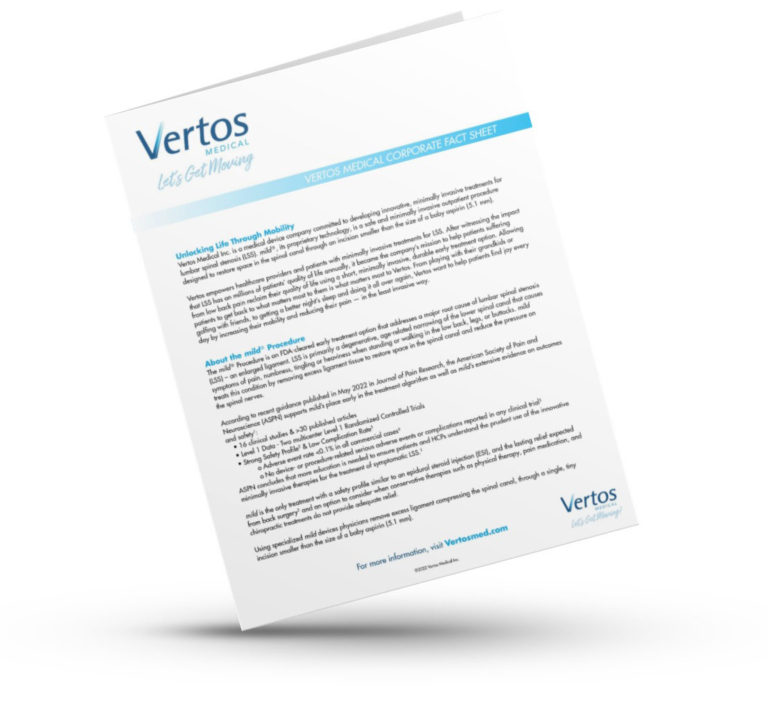 Vertos Medical Corporate Fact Sheet